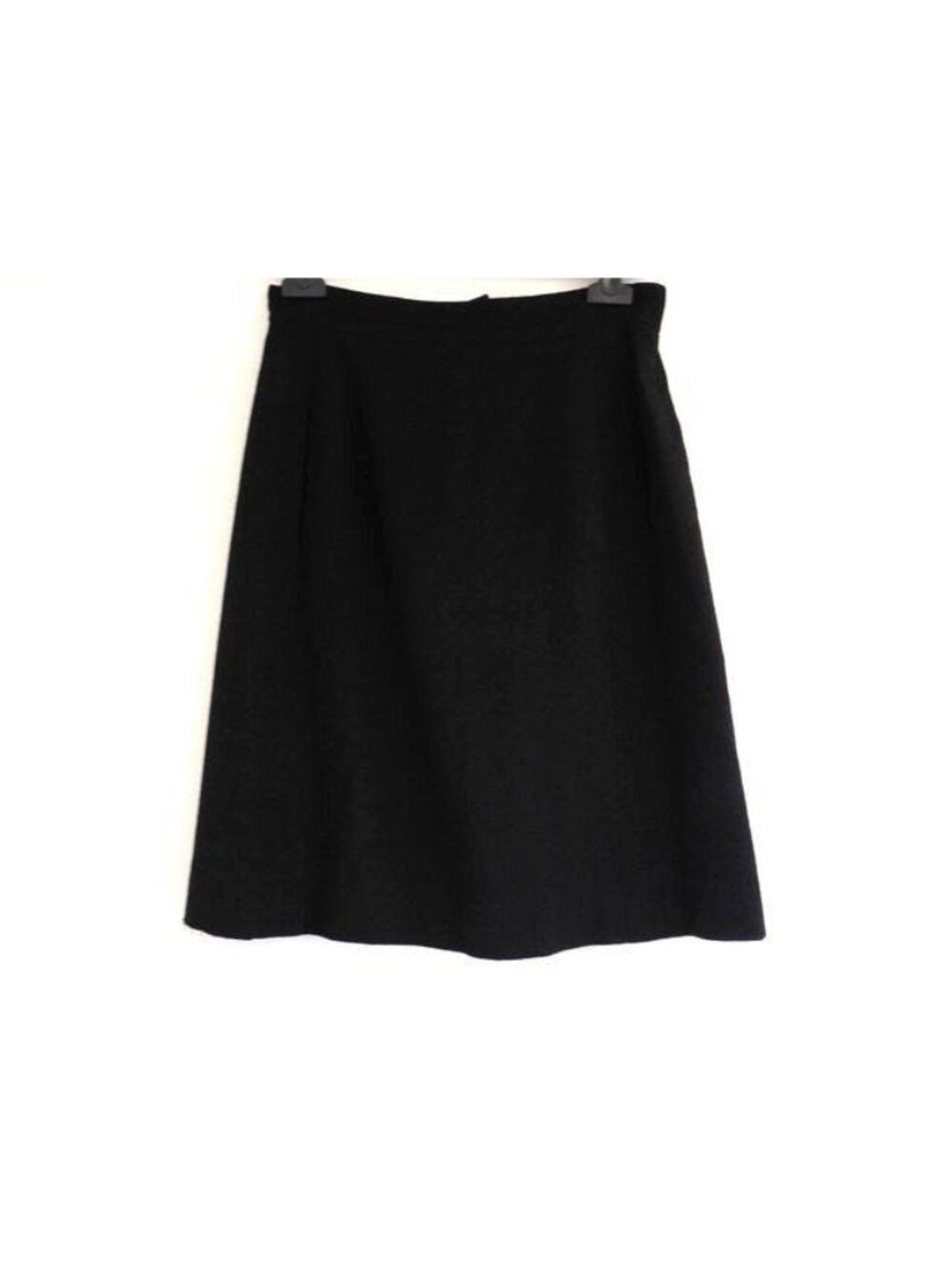 Chanel Back Star Button Skirt Black 38